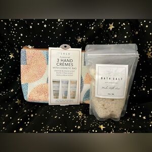 Bath bundle of bath salts and hand cremes